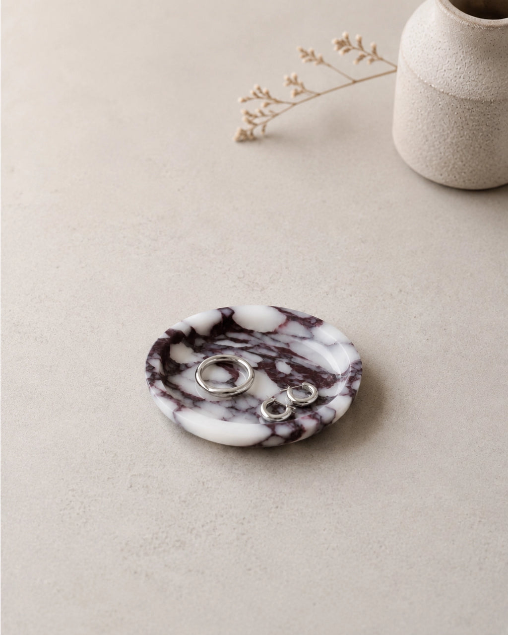 Viola Marble Circle Dish