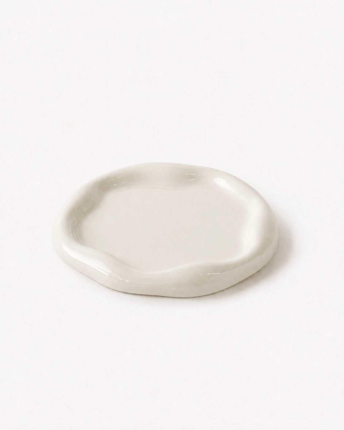 Ripple Tray Round Ivory