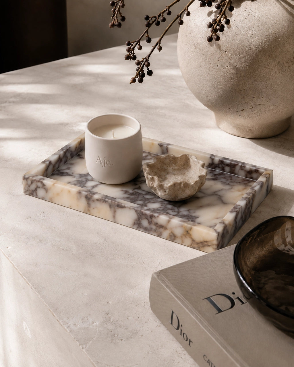 Vali Tray, Viola Marble