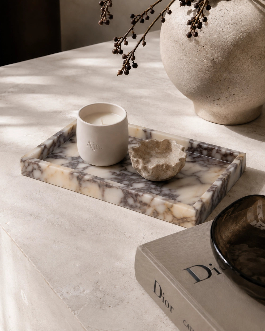 Vali Tray, Viola Marble